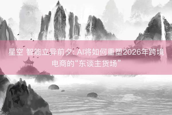 星空 智能立异前夕: AI将如何重塑2026年跨境电商的“东谈主货场”