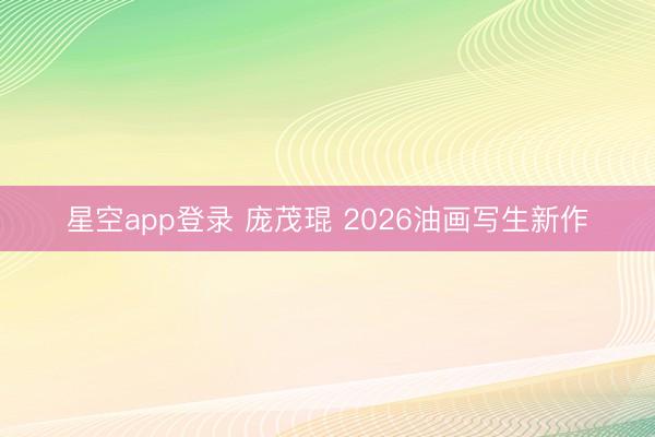 星空app登录 庞茂琨 2026油画写生新作