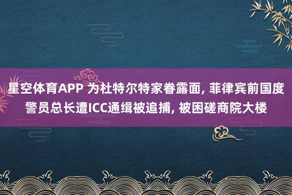 星空体育APP 为杜特尔特家眷露面， 菲律宾前国度警员总长遭ICC通缉被追捕， 被困磋商院大楼