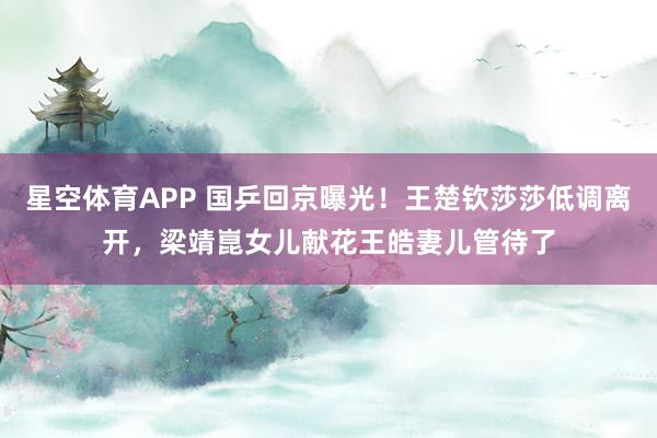 星空体育APP 国乒回京曝光!王楚钦莎莎低调离开,梁靖崑女儿献花王皓妻儿管待了