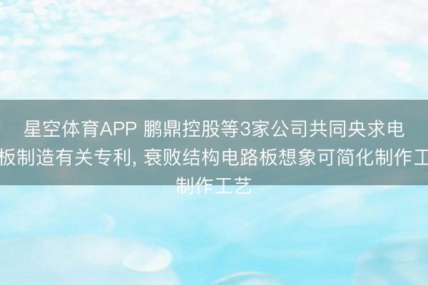 星空体育APP 鹏鼎控股等3家公司共同央求电路板制造有关专利， 衰败结构电路板想象可简化制作工艺