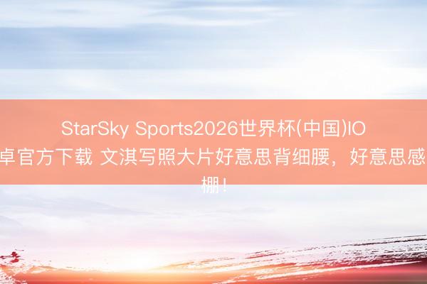 StarSky Sports2026世界杯(中国)IOS/安卓官方下载 文淇写照大片好意思背细腰,好意思感爆棚!